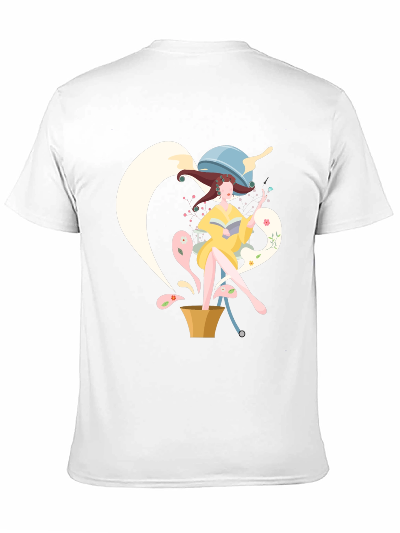 Stylish Black T-Shirt with Artistic Woman Graphic