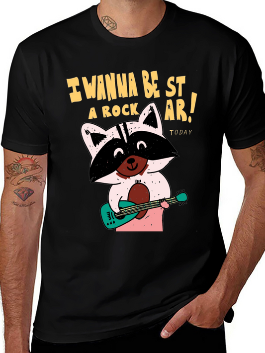 Rockstar Raccoon Graphic T-Shirt