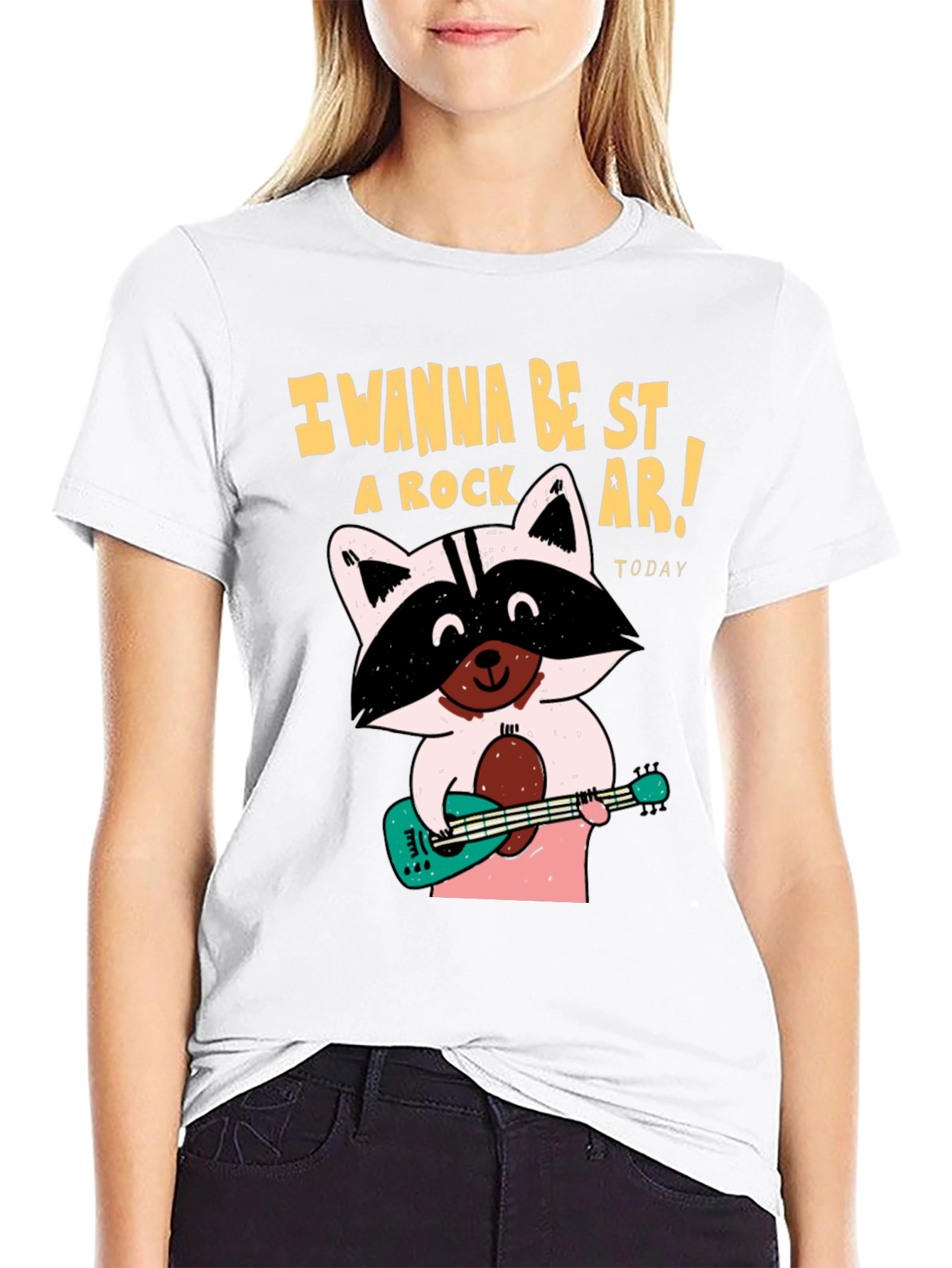 Rockstar Raccoon Graphic T-Shirt