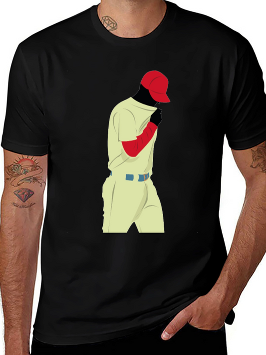 Baseball Player Graphic Tee - Cool Style