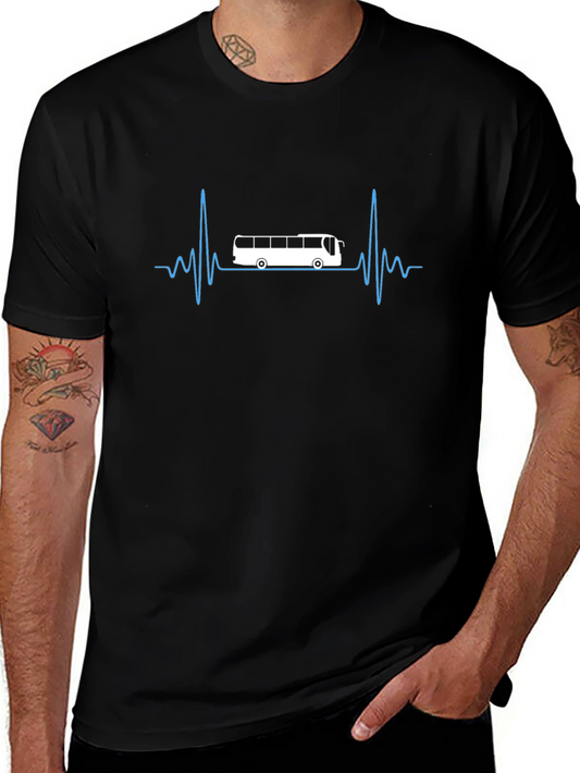 Bus Heartbeat Graphic T-Shirt