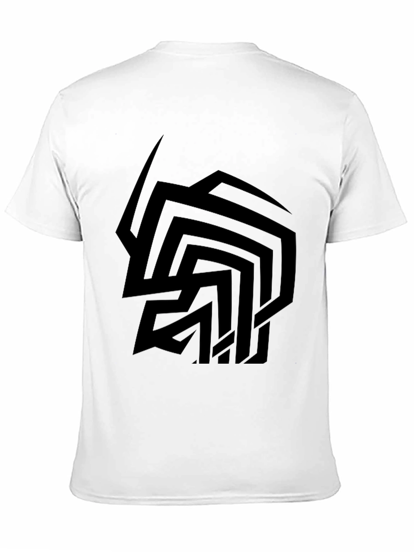 Abstract Graphic Print Mens Black T-Shirt
