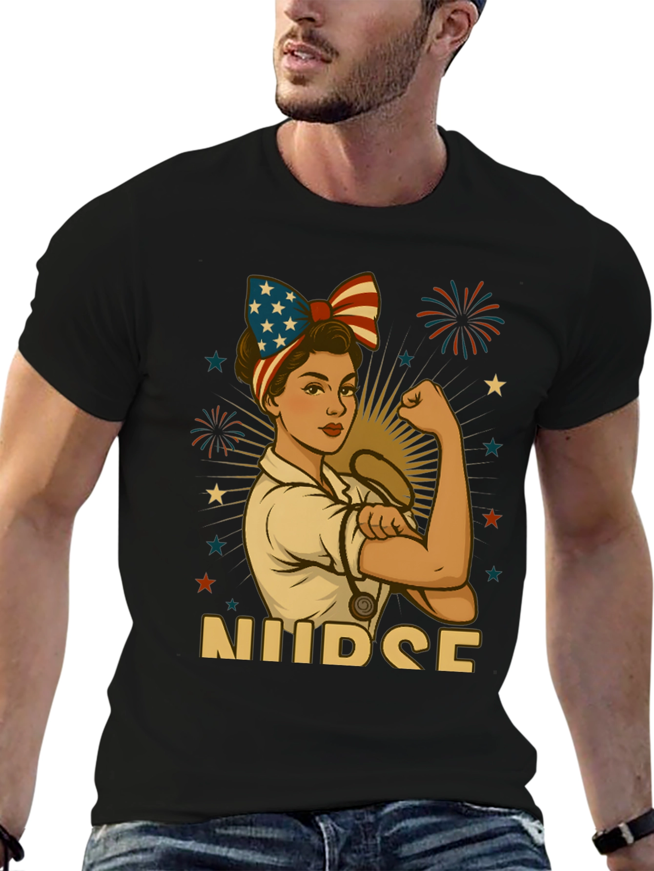 Patriotic Nurse T-Shirt - Strong Womens Apparel