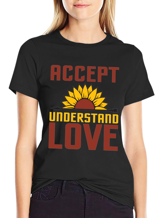 Accept Understand Love Sunflower Graphic Tee