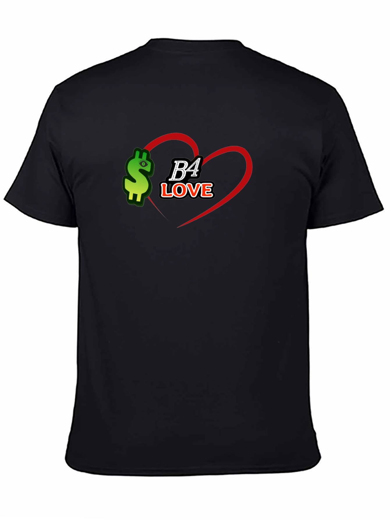 B4 Love Black Tee - Stylish Graphic Print T-Shirt