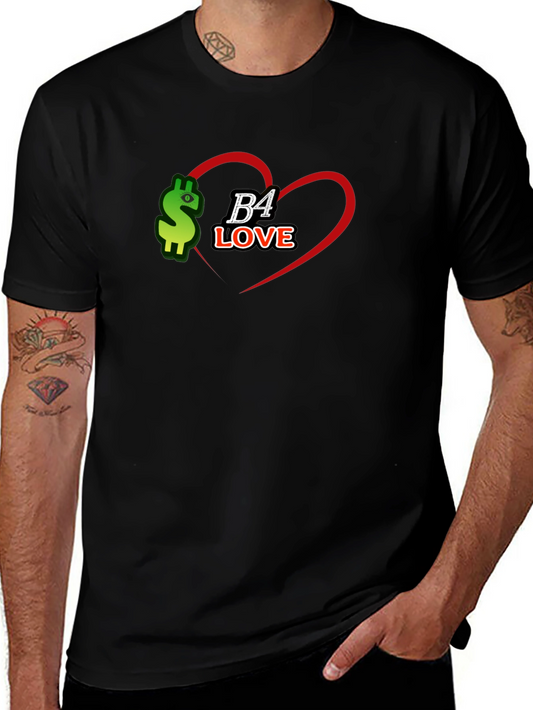 B4 Love Black Tee - Stylish Graphic Print T-Shirt