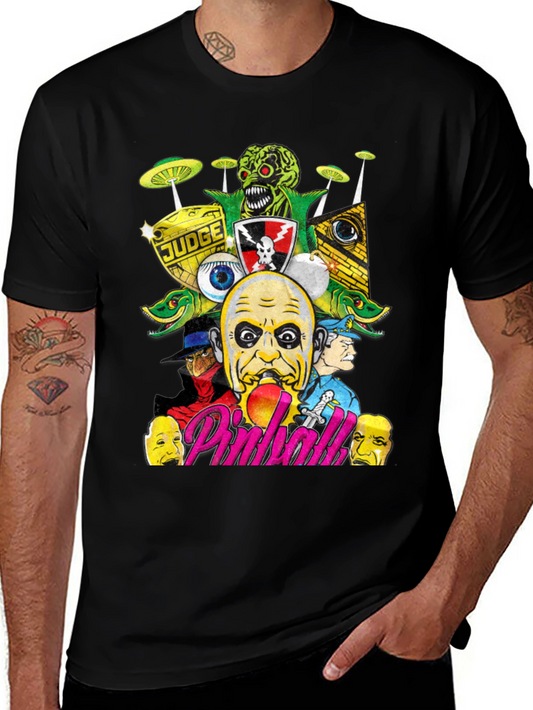 Horror Pinball Black T-Shirt
