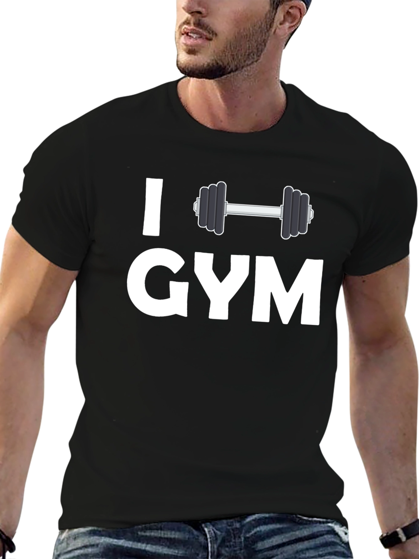 I Love Gym Graphic T-Shirt - Workout Apparel