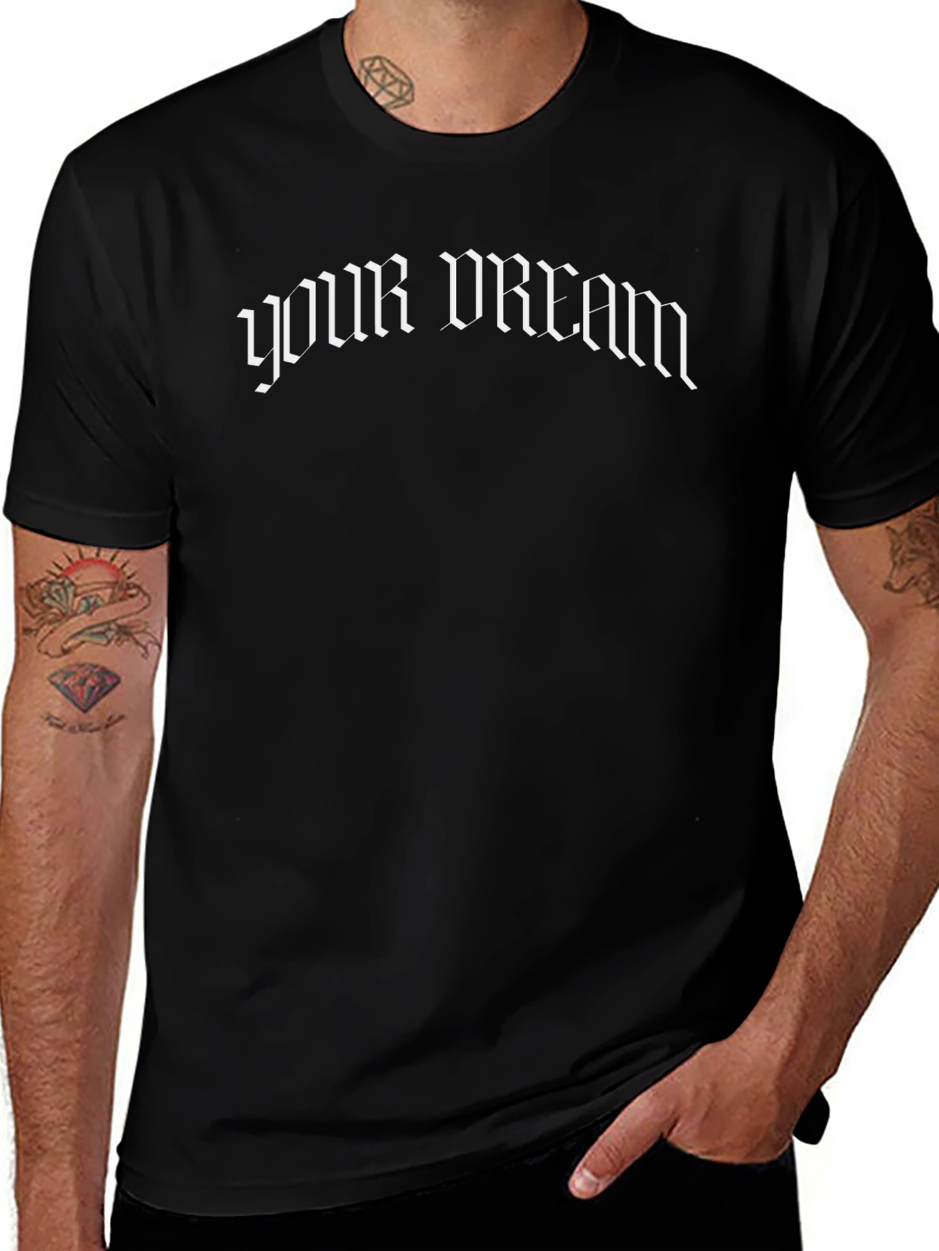 Your Dream Black Graphic Tee Shirt