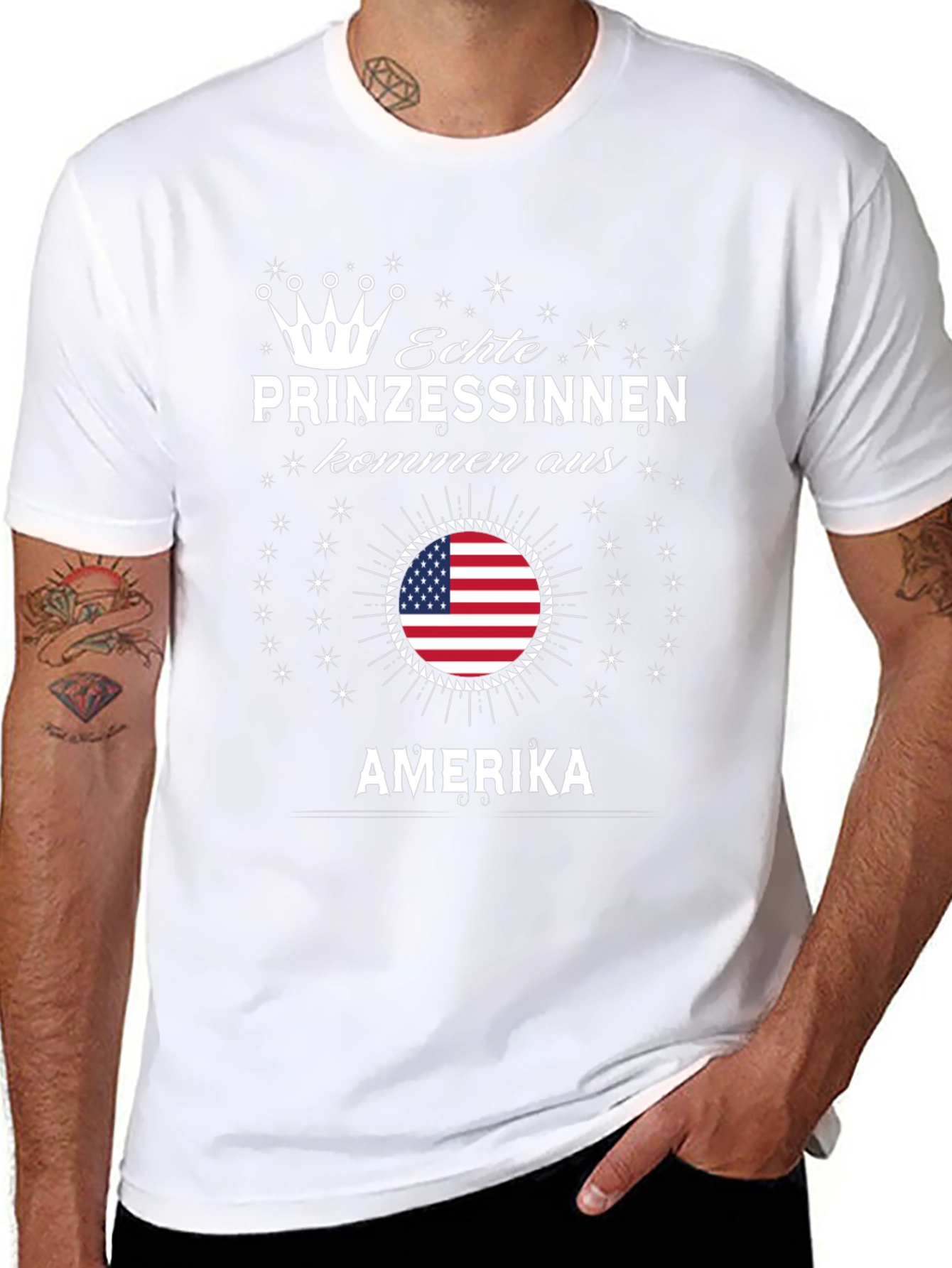 Echte Prinzessinnen T-Shirt - USA Flag Princess Tee