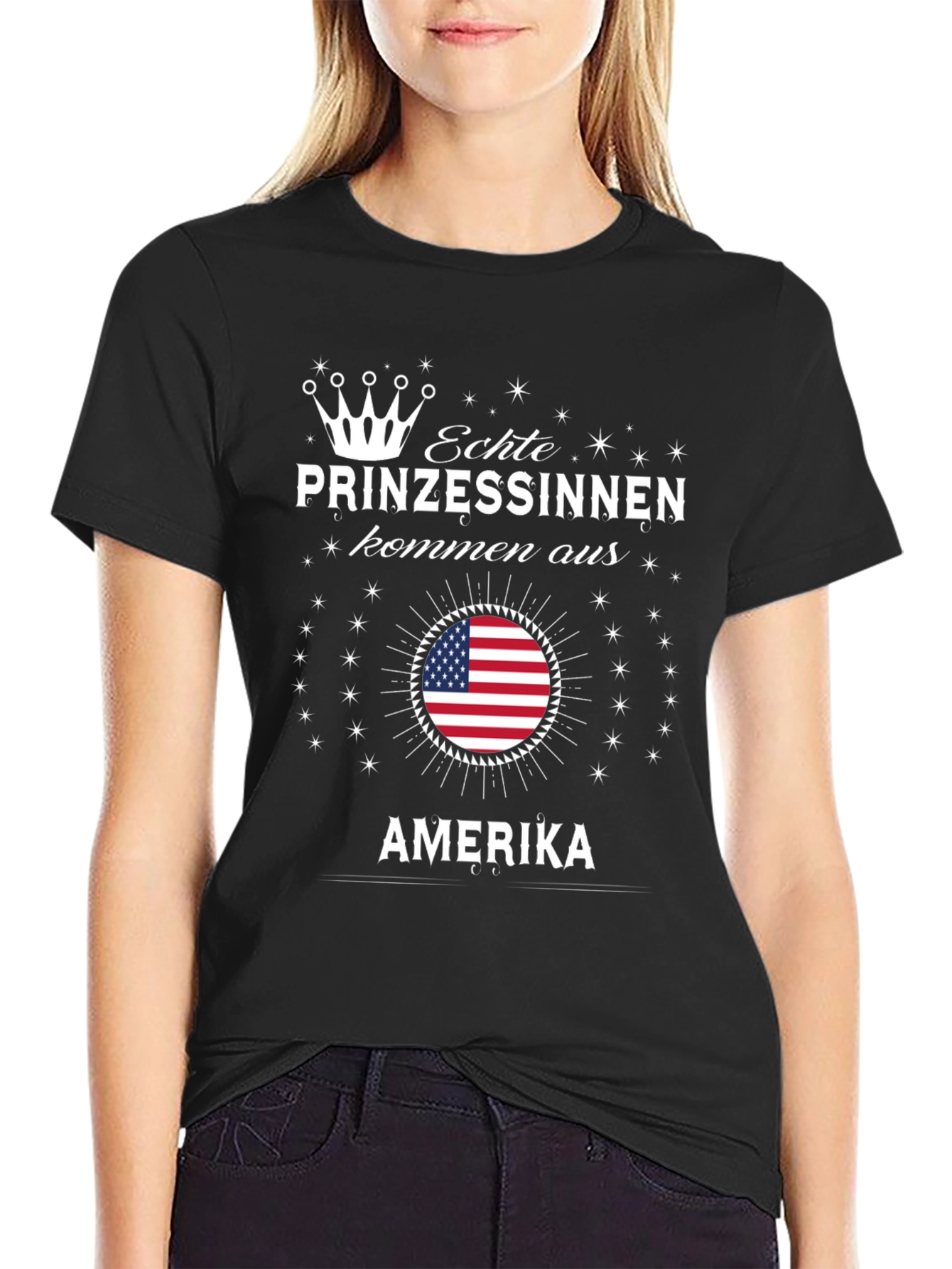 Echte Prinzessinnen T-Shirt - USA Flag Princess Tee