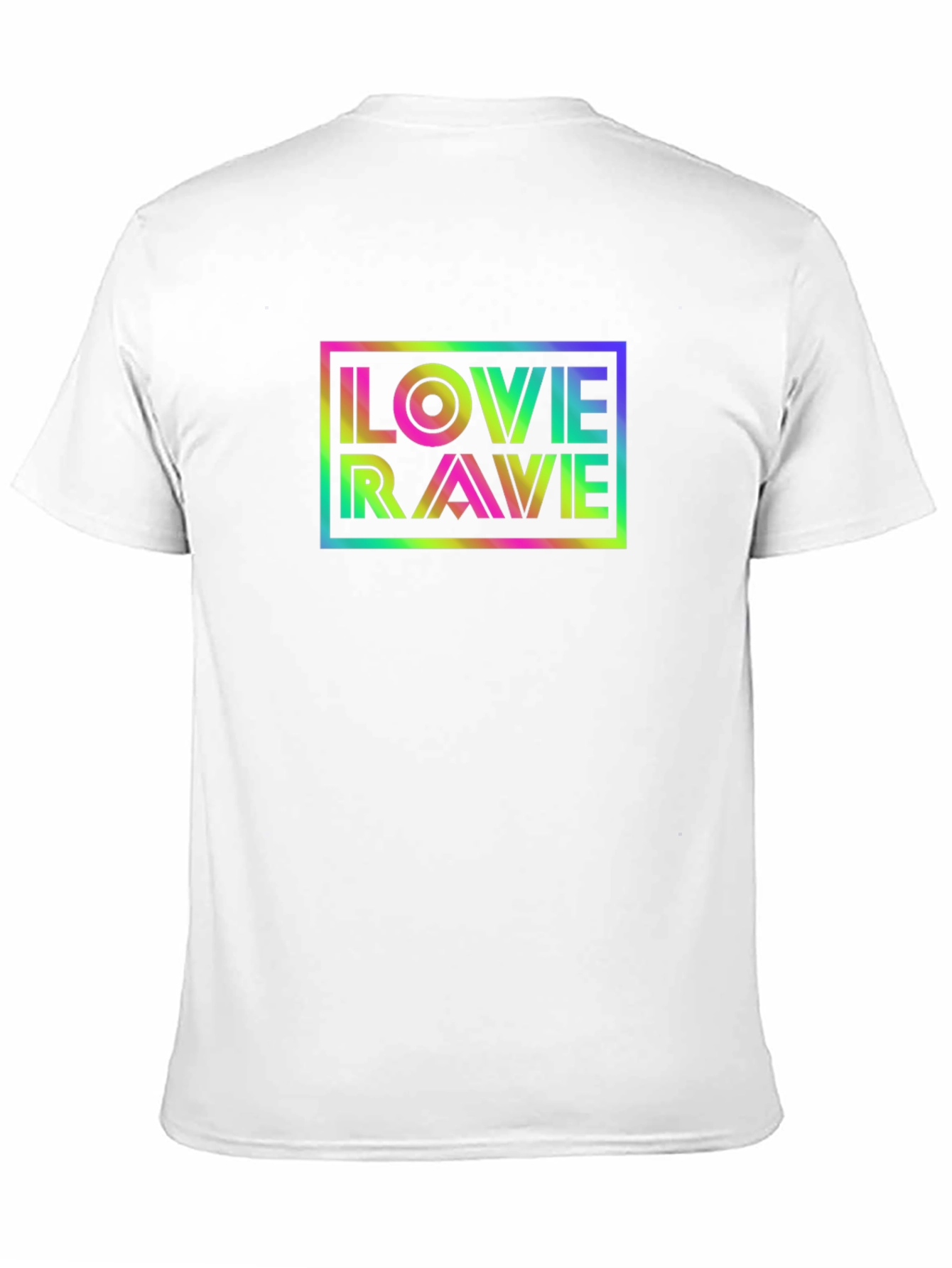 Love Rave T-Shirt - Rainbow Graphic Print