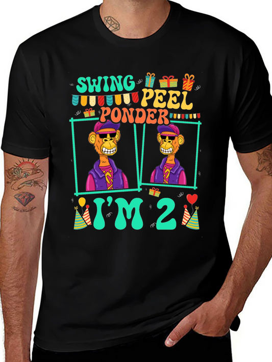 Birthday Monkey T-Shirt - Im 2!