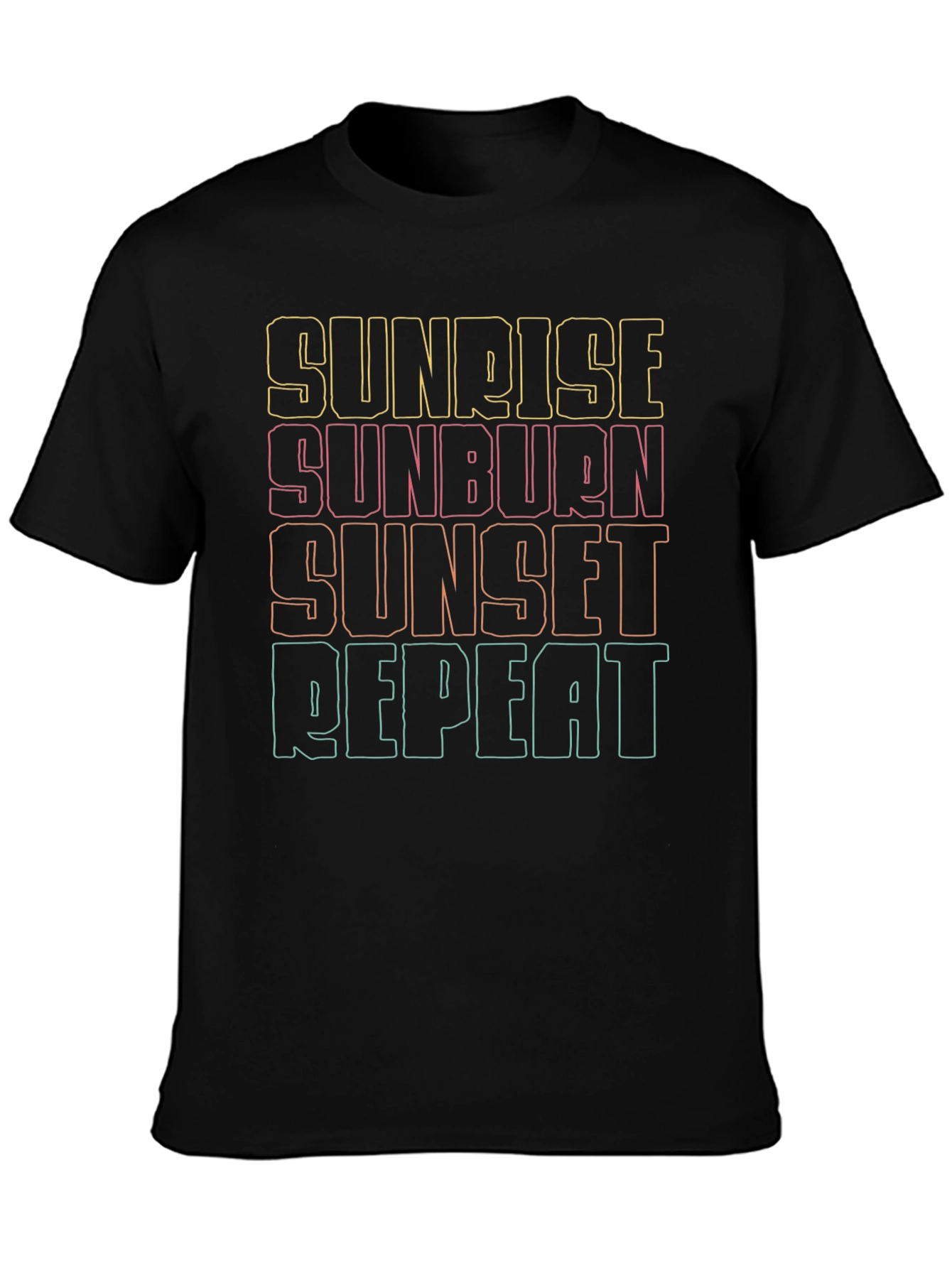 Sunrise Sunburn Sunset Repeat Graphic Tee