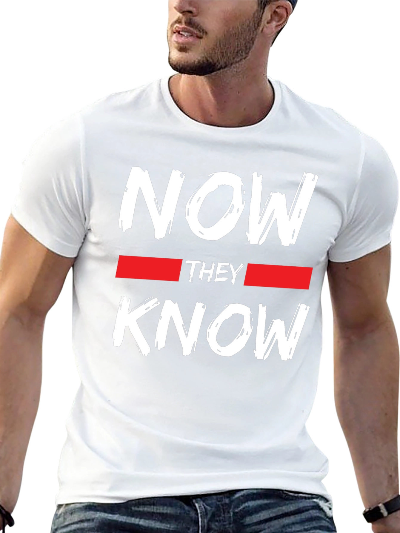 Now They Know Graphic Tee - Black Casual T-Shirt