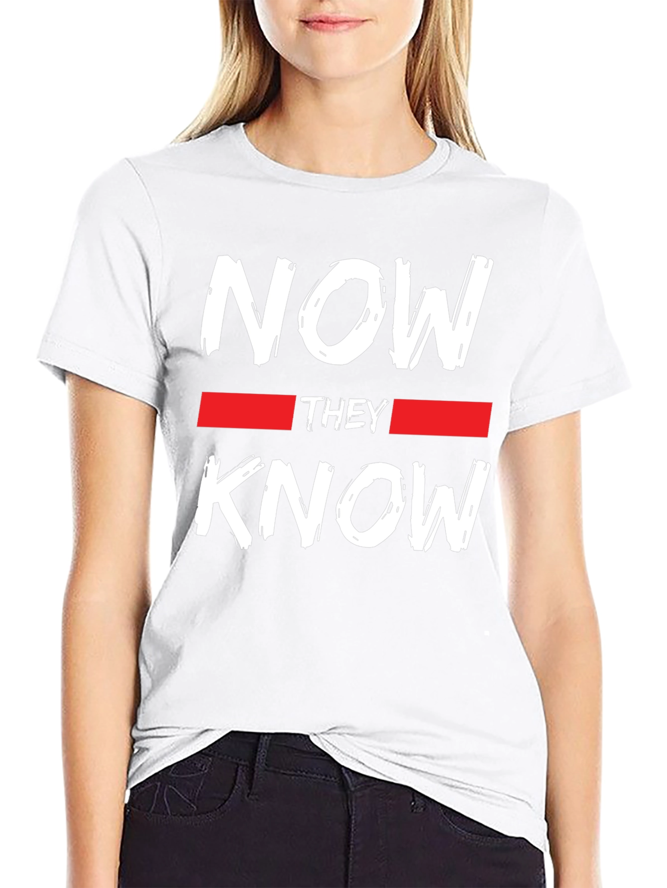Now They Know Graphic Tee - Black Casual T-Shirt