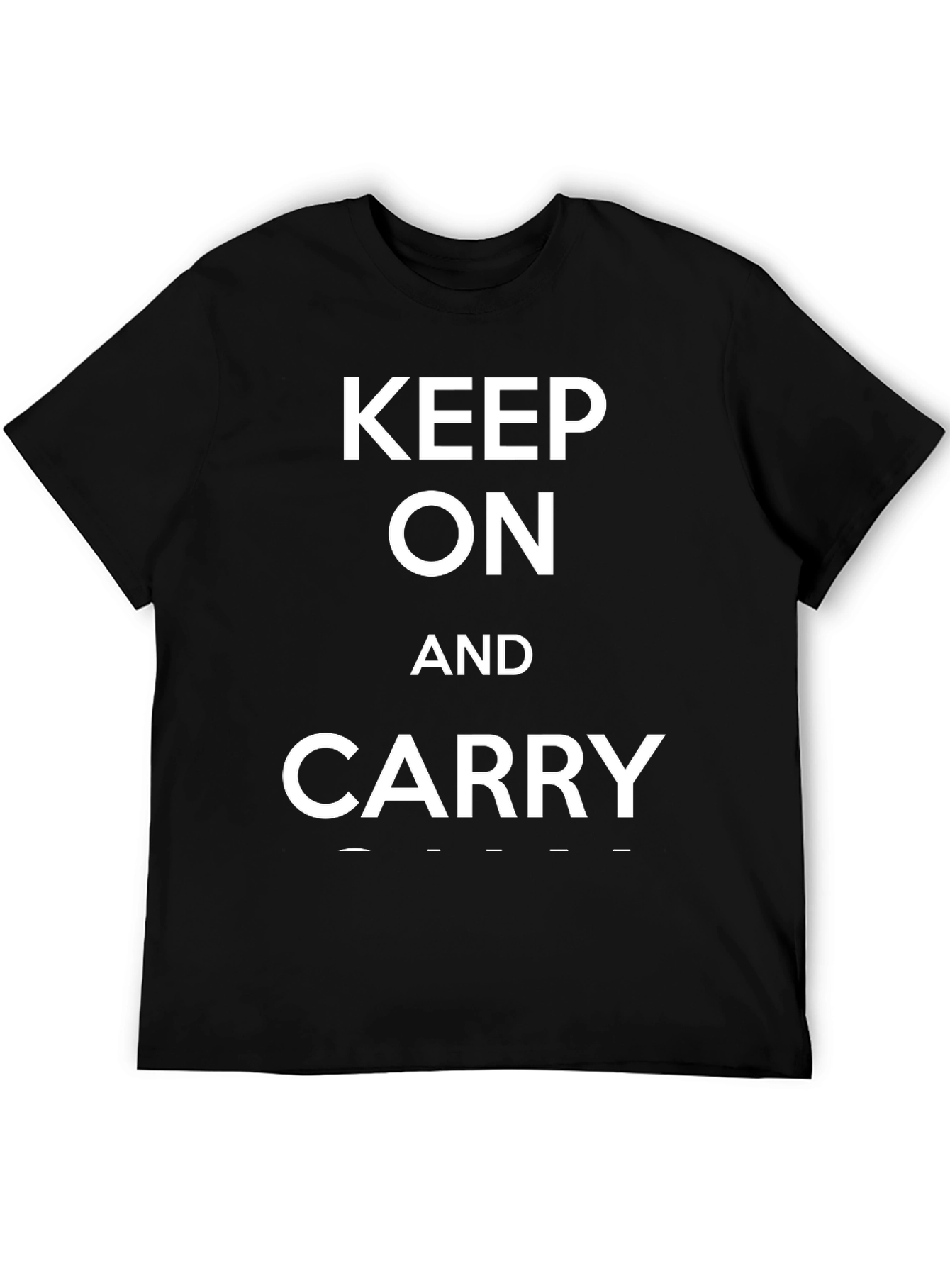 Keep On and Carry Black Graphic Tee