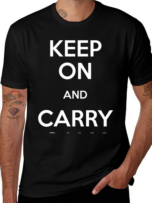 Keep On and Carry Black Graphic Tee