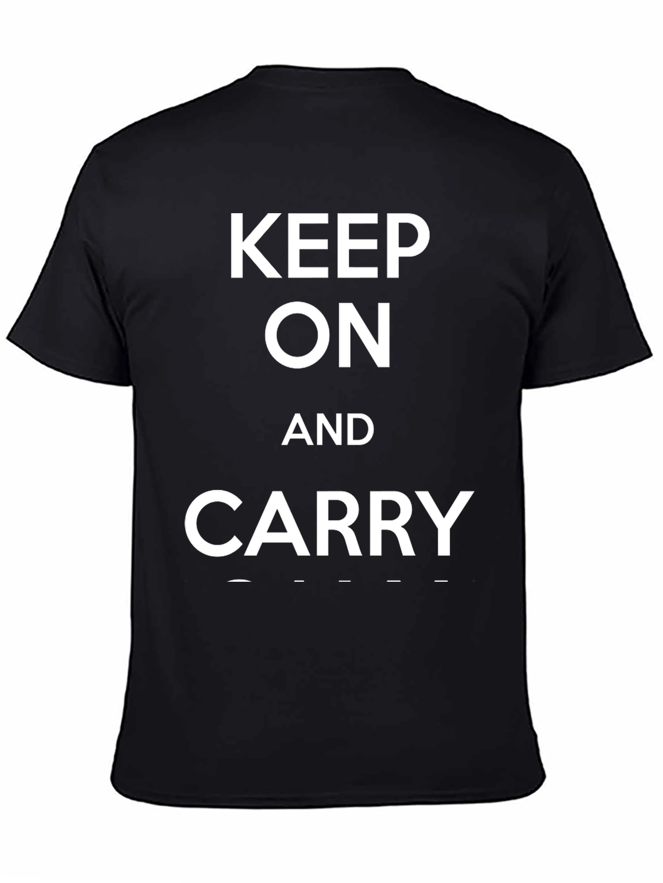 Keep On and Carry Black Graphic Tee