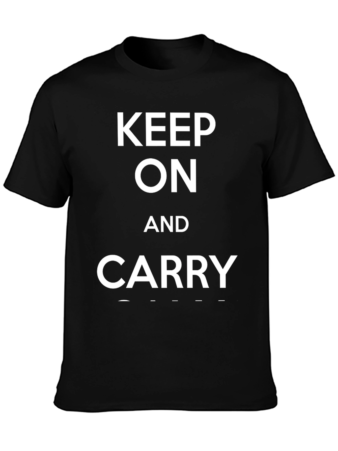 Keep On and Carry Black Graphic Tee