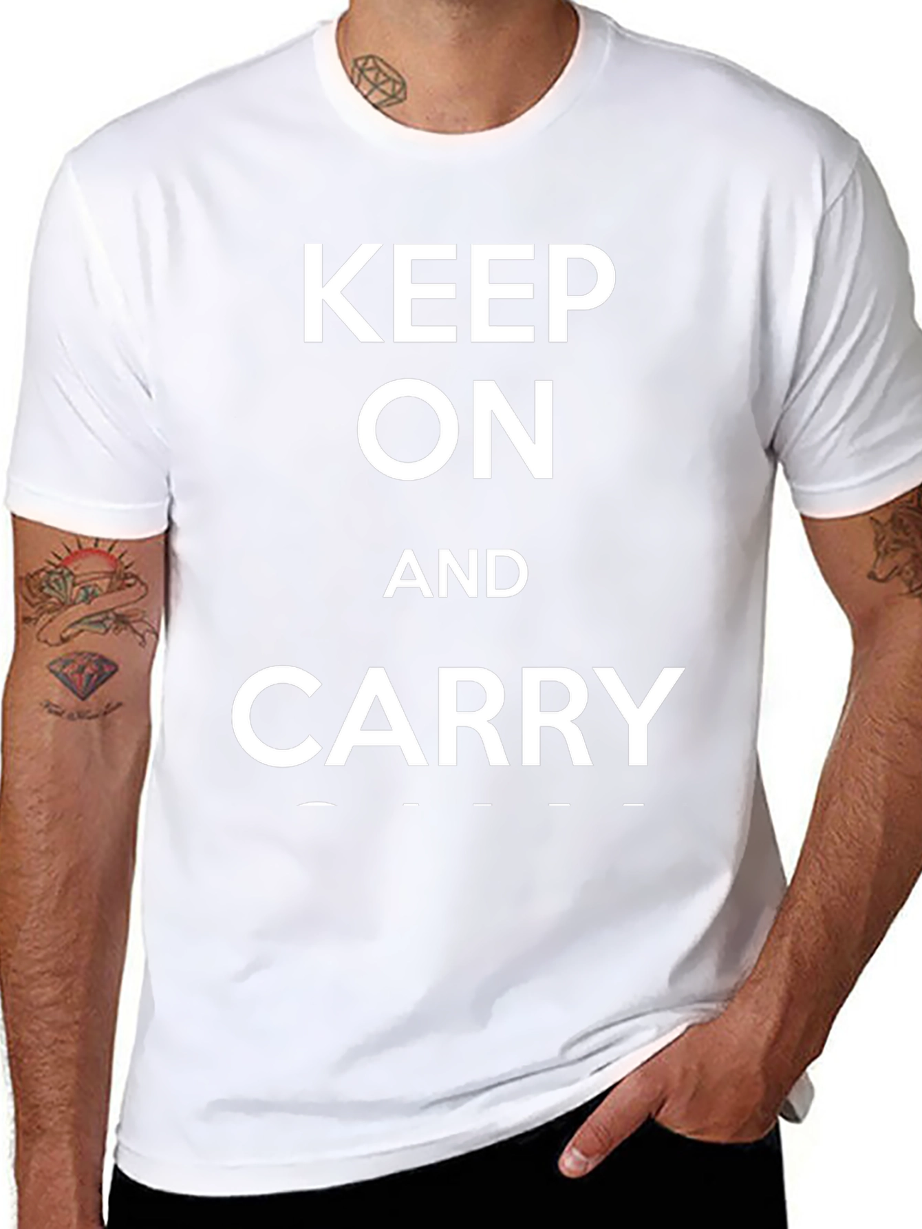Keep On and Carry Black Graphic Tee