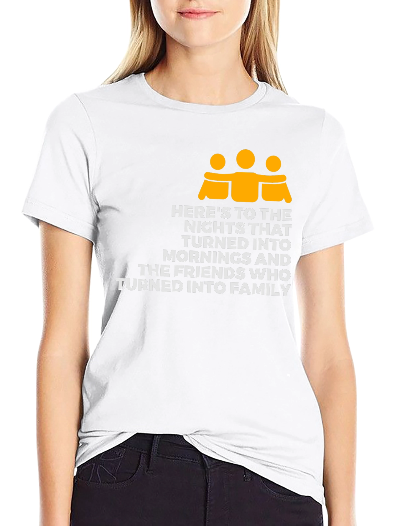 Friends Turned Family T-Shirt - Nights Into Mornings