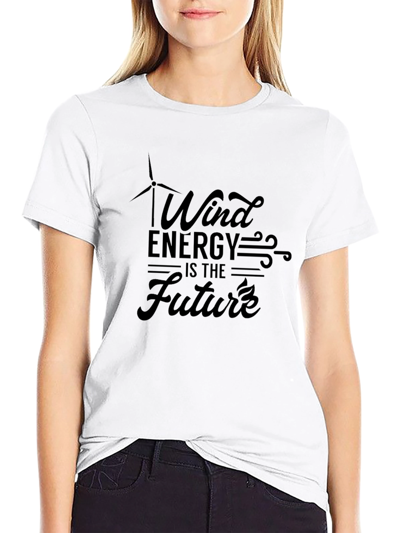 Wind Energy is the Future Black T-Shirt