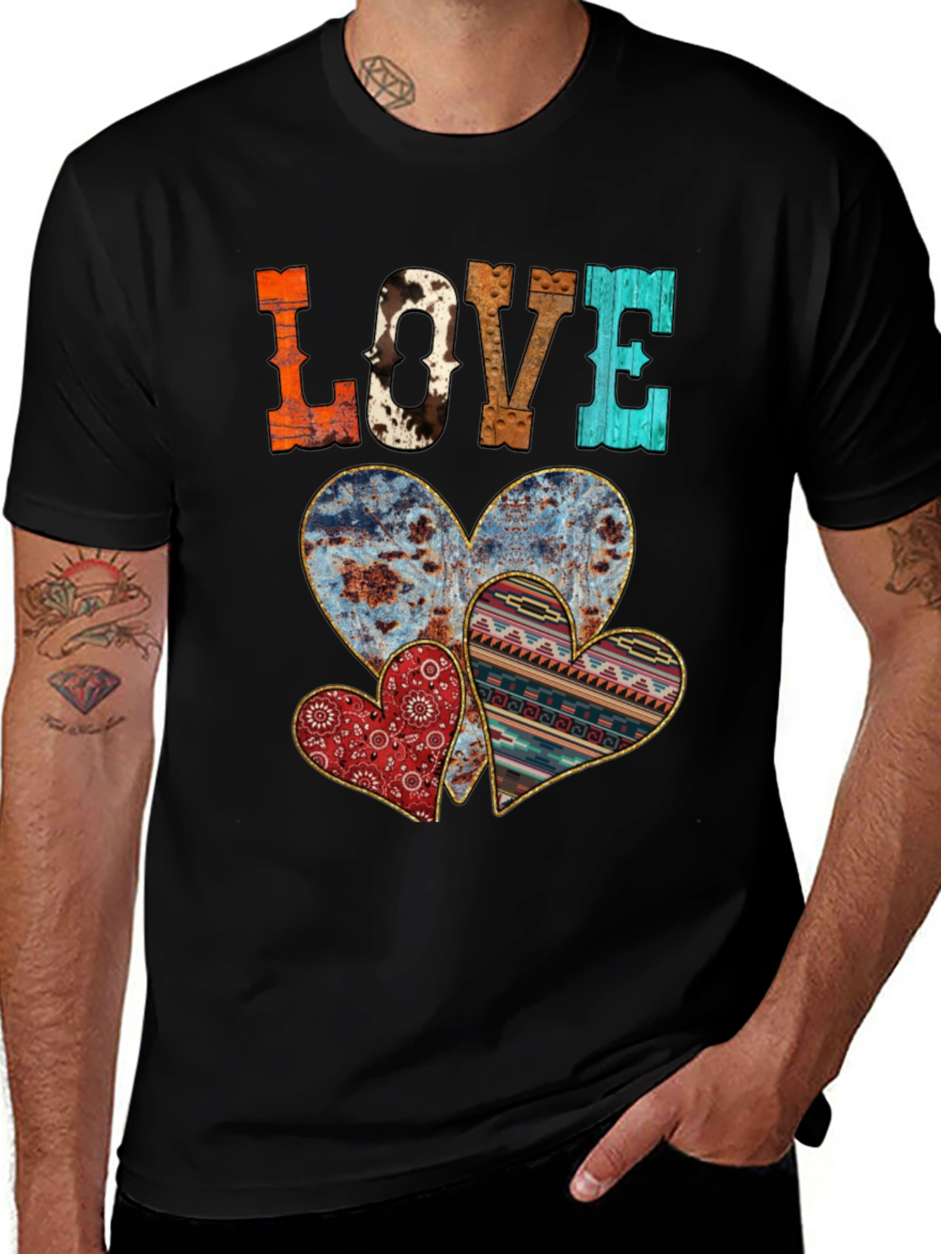 Rustic LOVE Heart T-Shirt