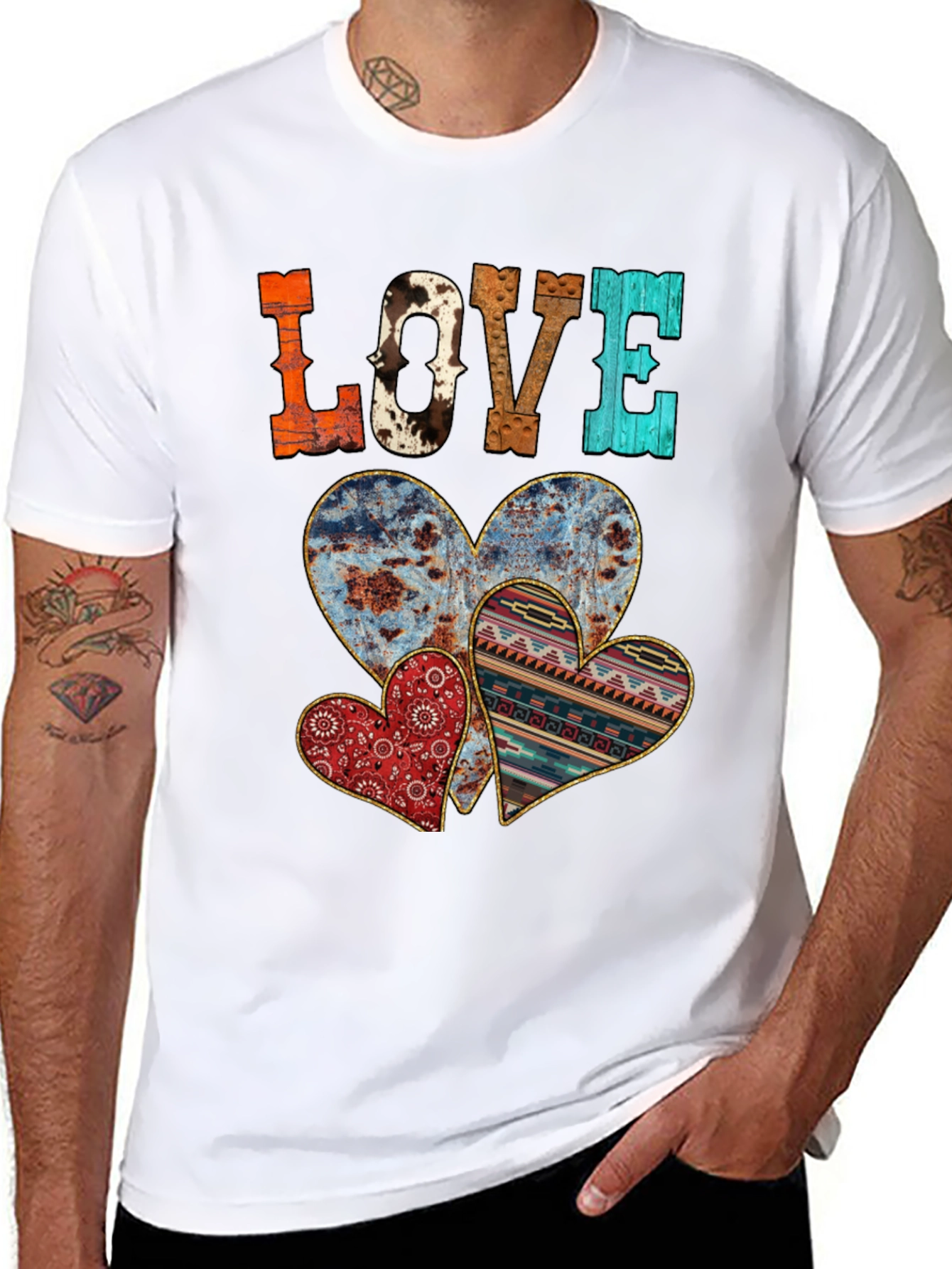 Rustic LOVE Heart T-Shirt