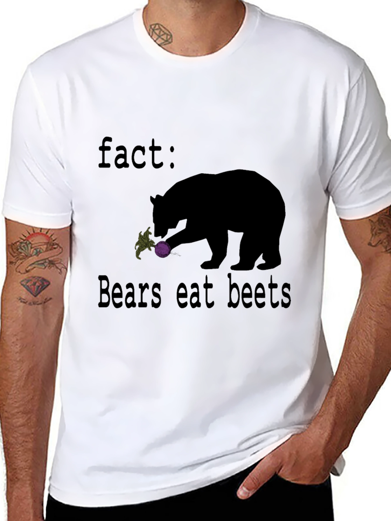 Fact: Bears Eat Beets Graphic T-Shirt