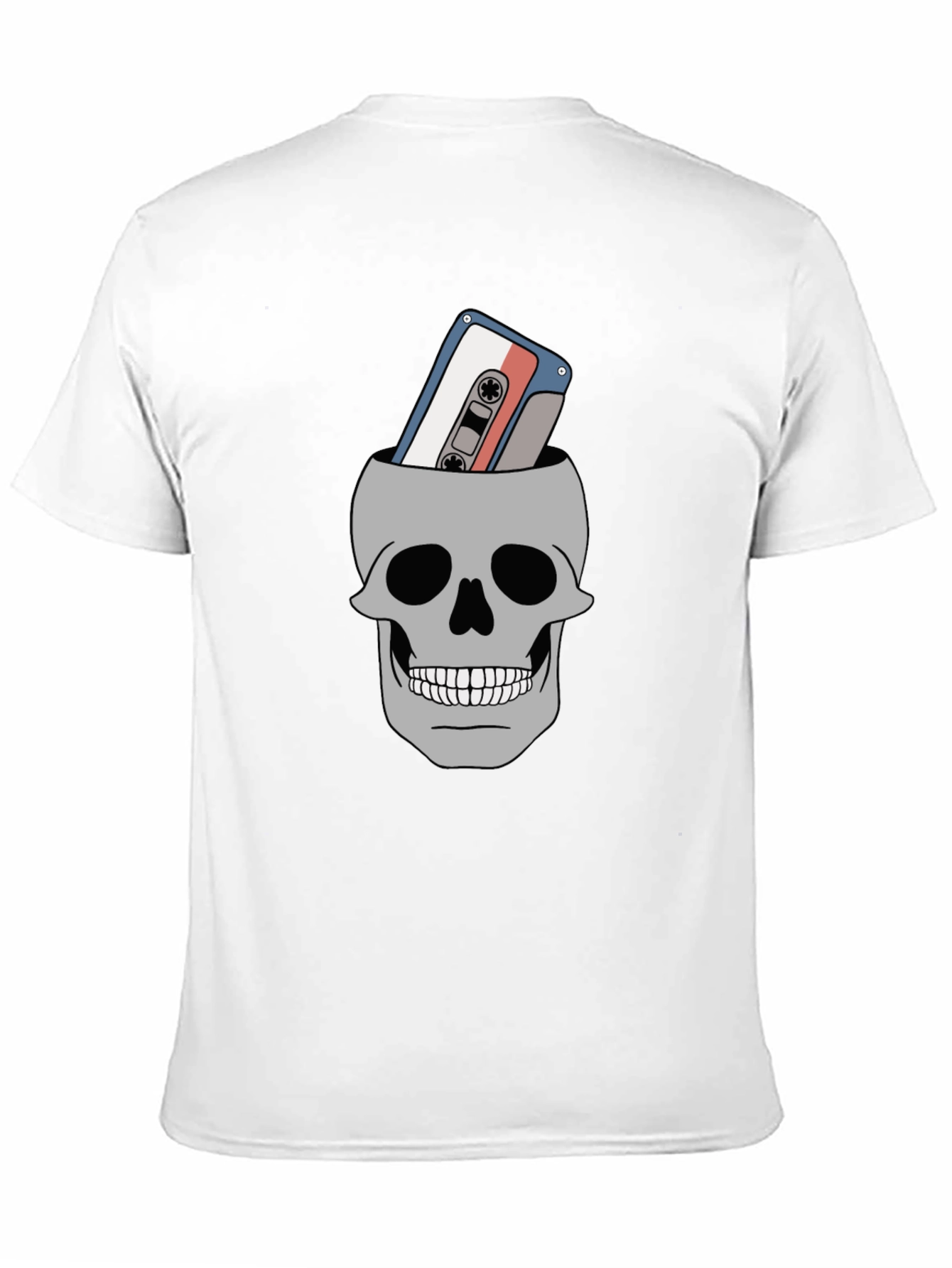 Skull Cassette Tape Graphic Tee