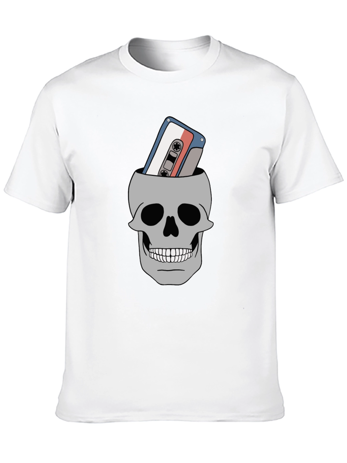 Skull Cassette Tape Graphic Tee