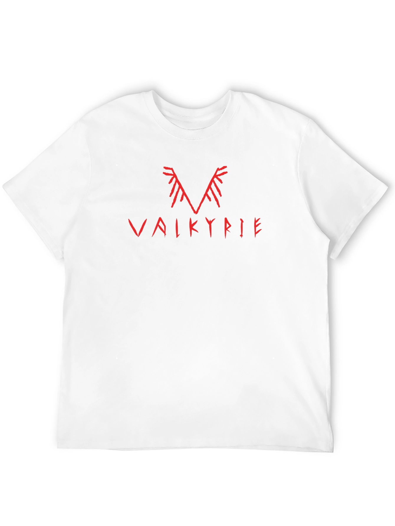 Valkyrie Graphic Tee - Red Print Black Shirt