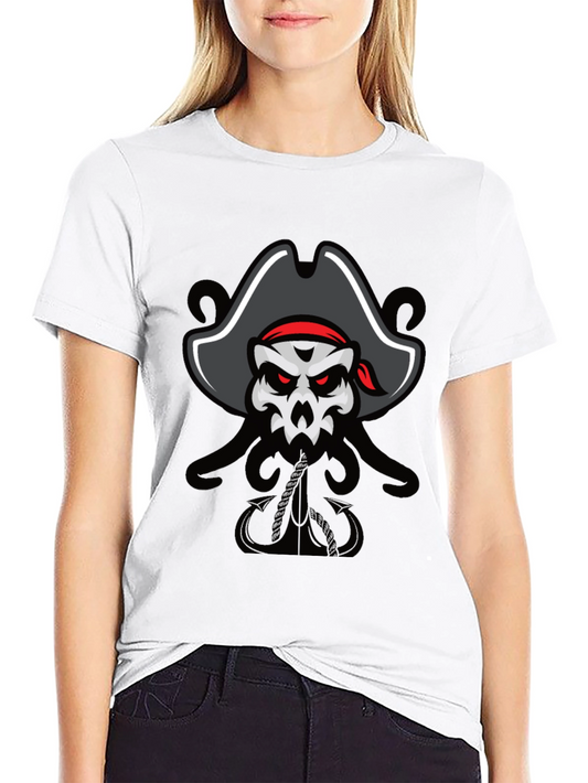 Pirate Skull Graphic Tee - Mens Black T-Shirt