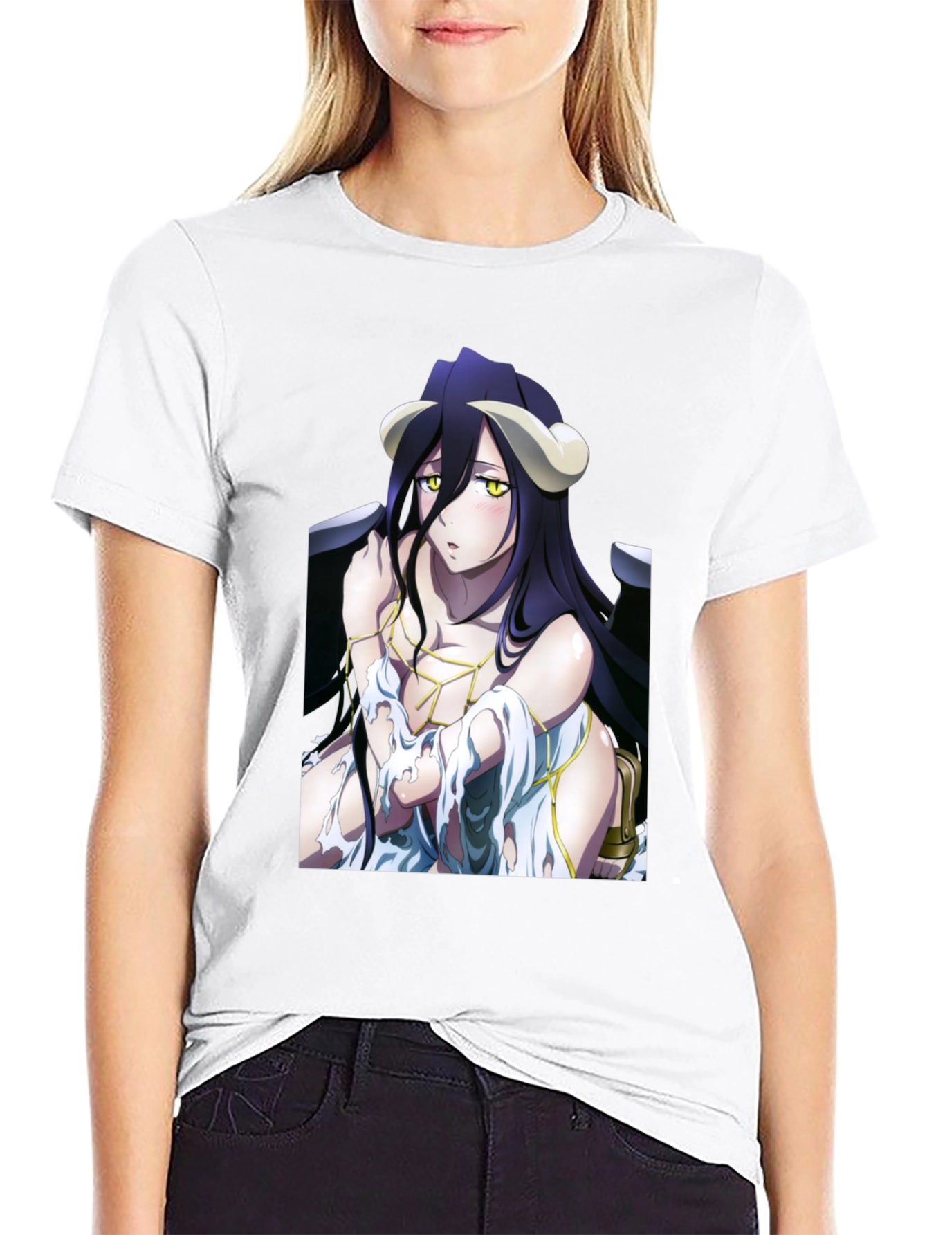 Albedo Overlord Anime Graphic Black T-Shirt