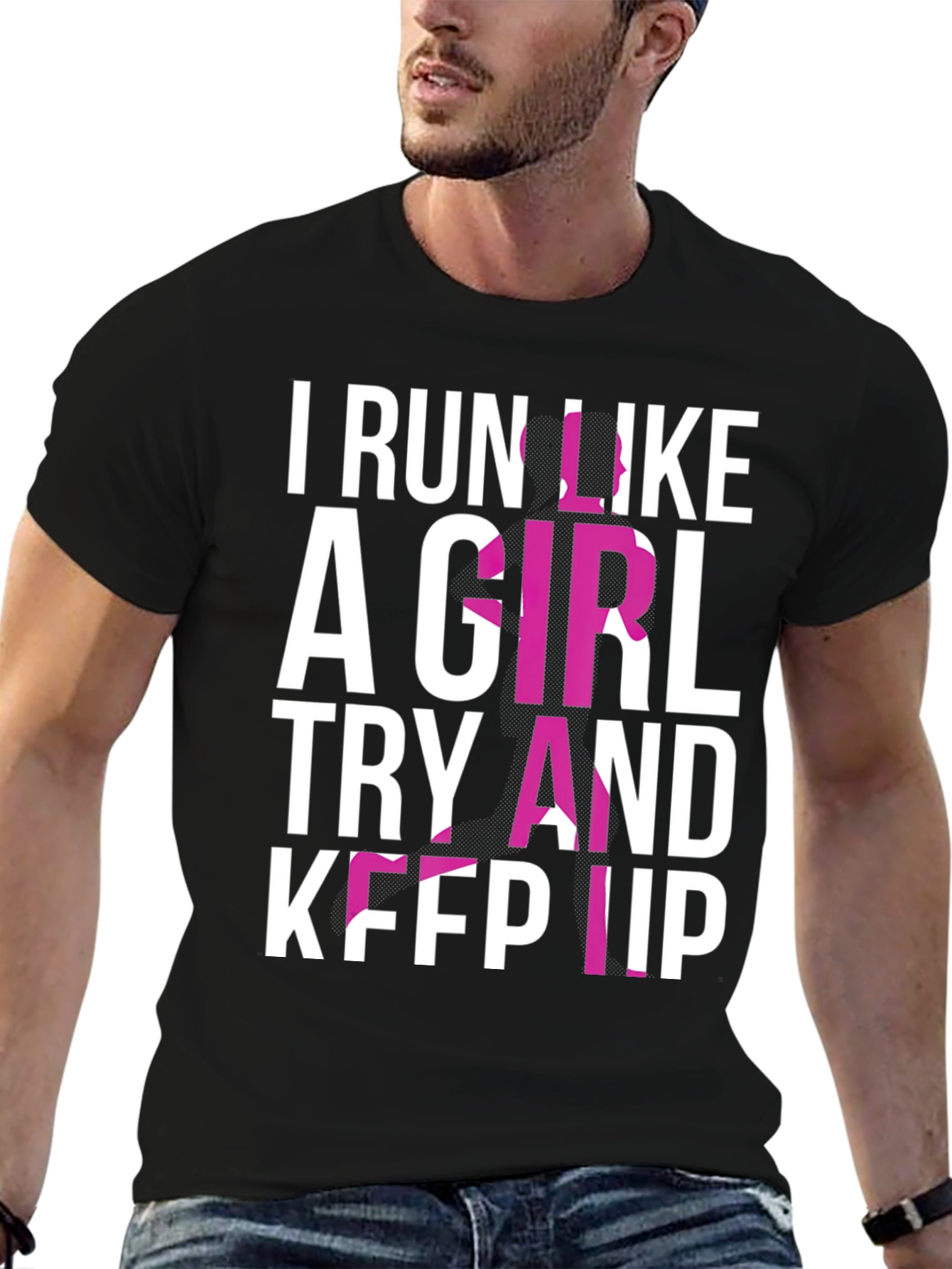 I Run Like A Girl T-Shirt - Black