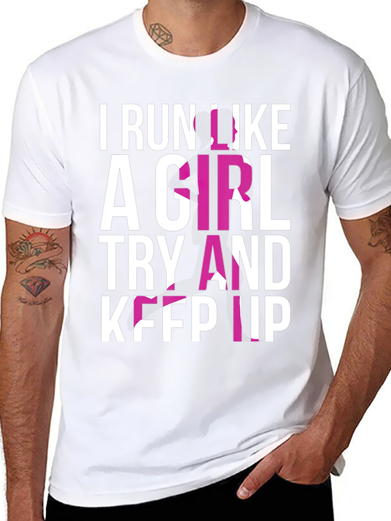 I Run Like A Girl T-Shirt - Black