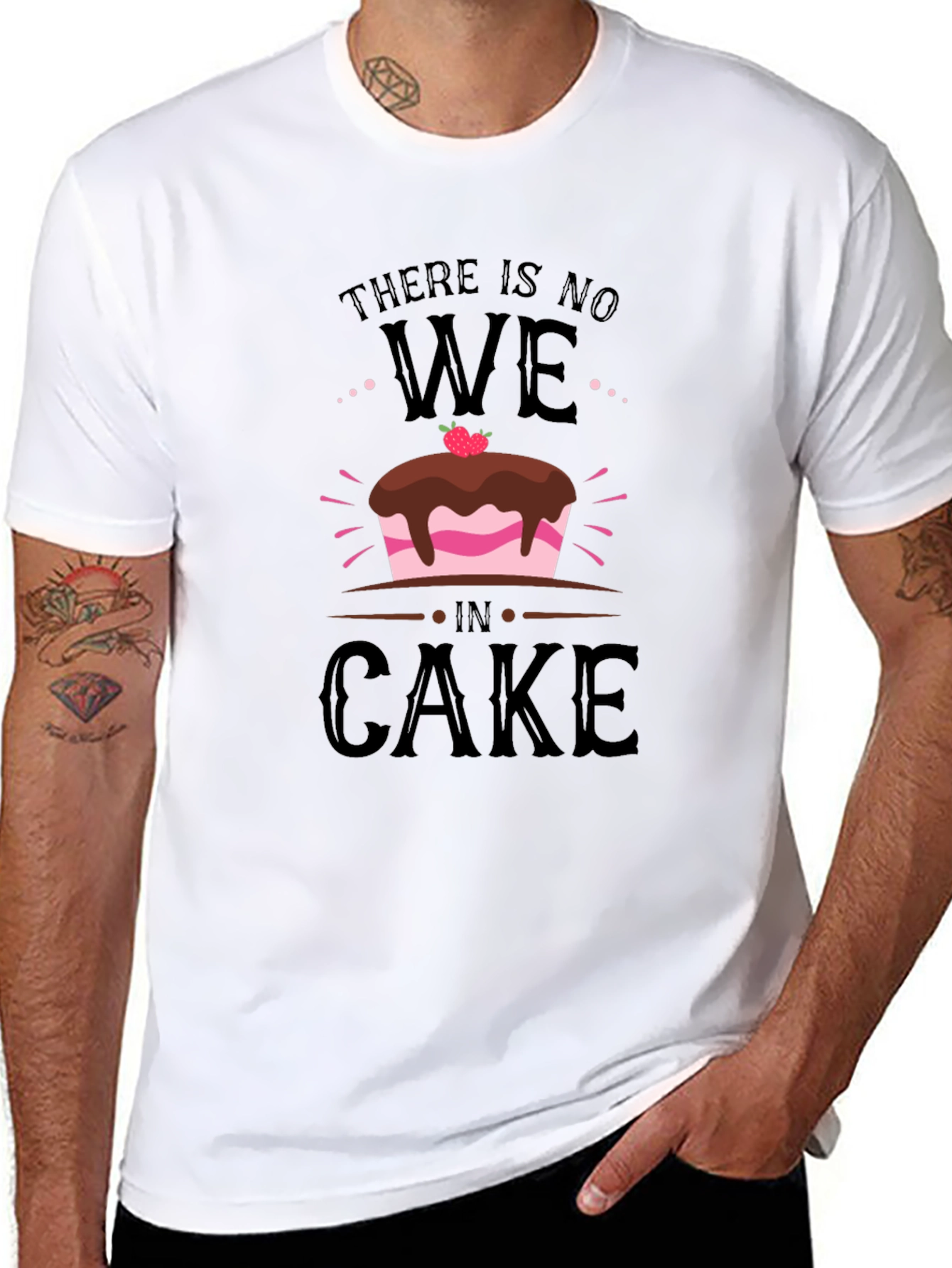 Funny No We in Cake Graphic T-Shirt