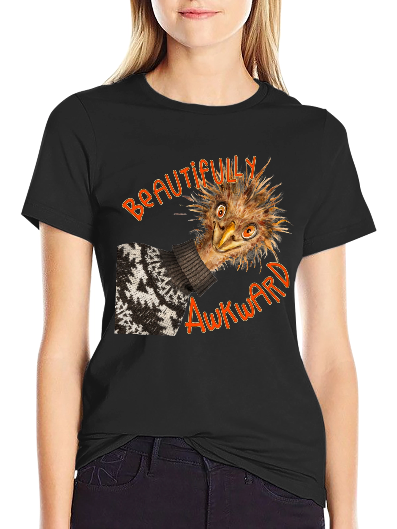 Beautifully Awkward Emu Graphic Tee