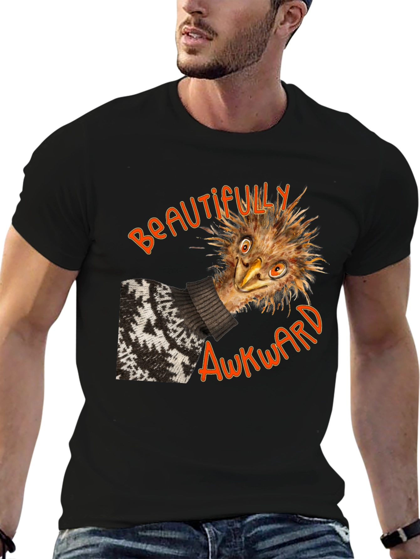 Beautifully Awkward Emu Graphic Tee