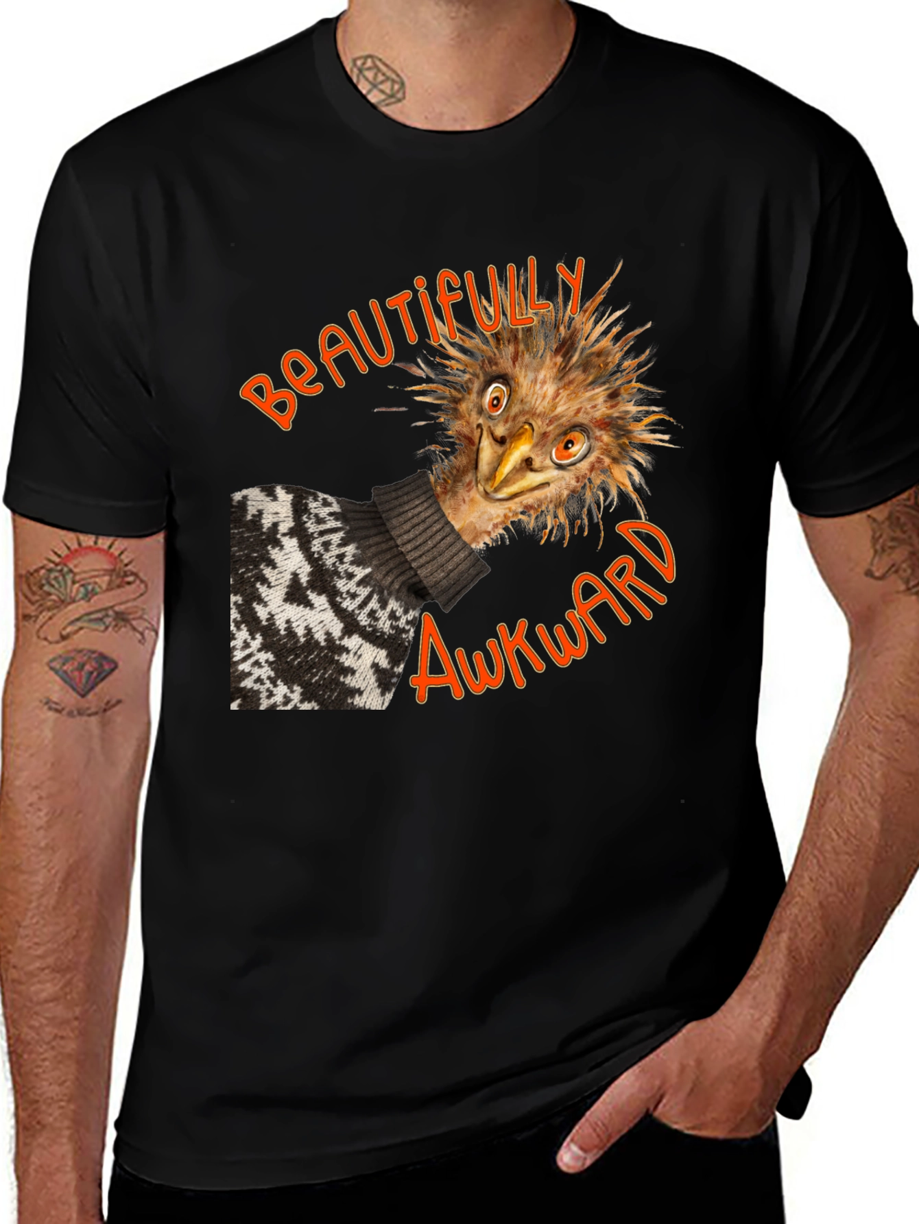 Beautifully Awkward Emu Graphic Tee