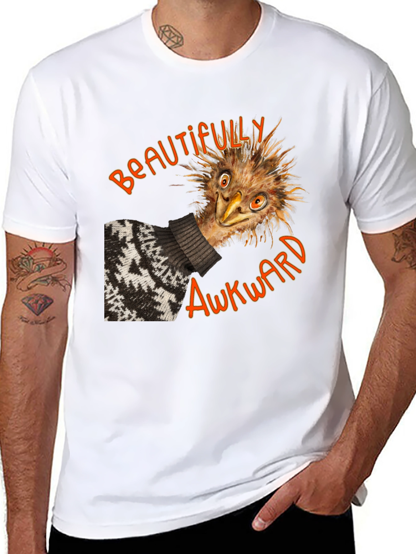 Beautifully Awkward Emu Graphic Tee