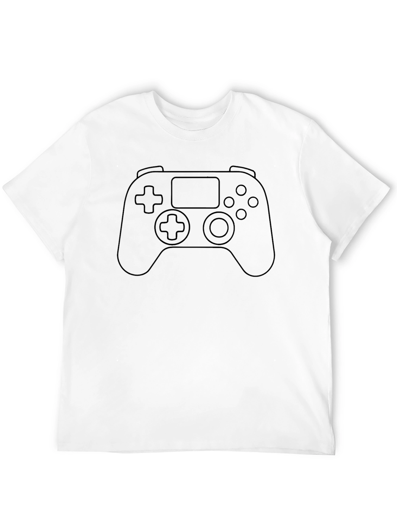 Gamer Style Black Tee - Controller Graphic T-Shirt