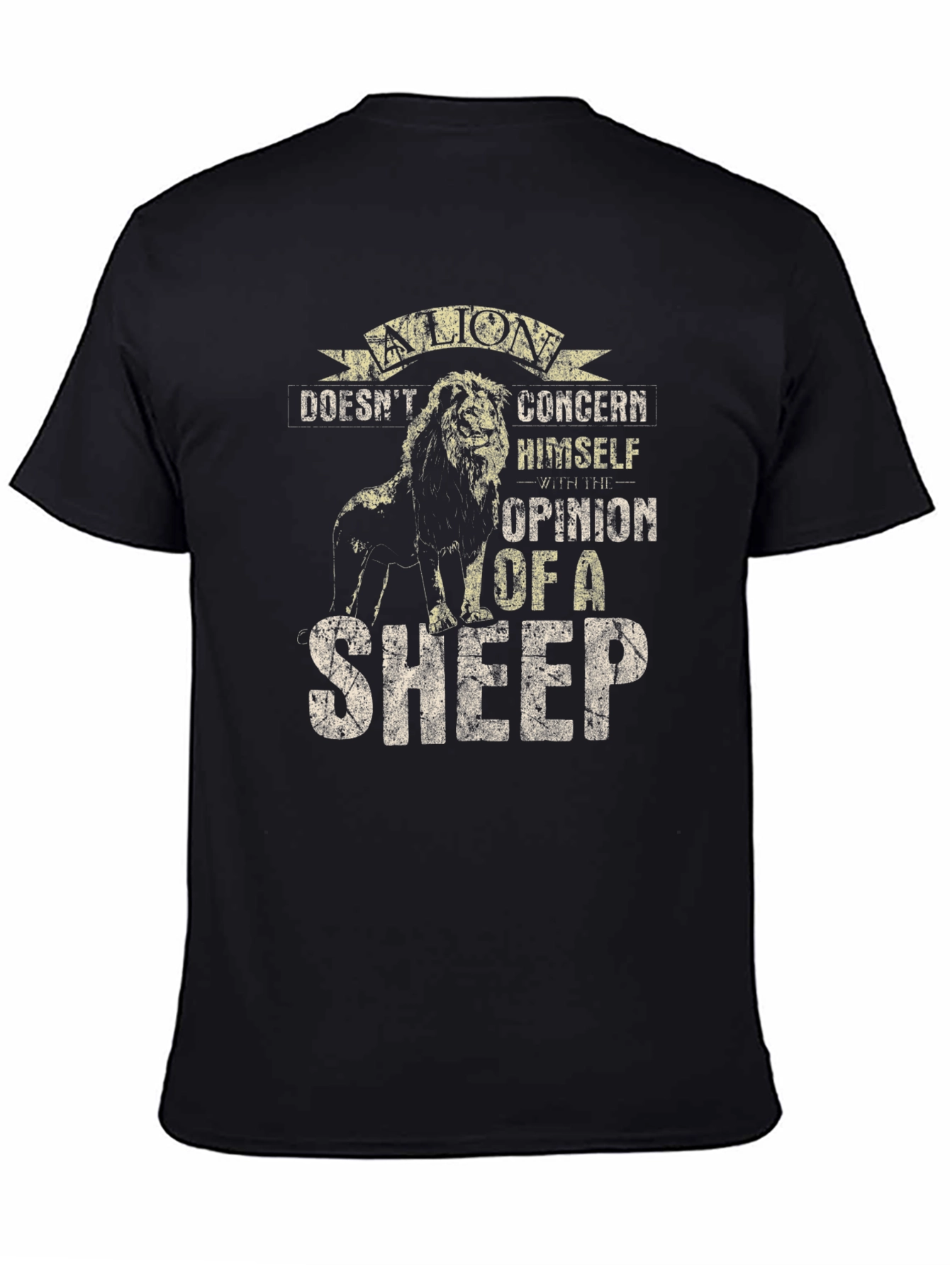 Lion Opinion T-Shirt: Bold Graphic Tee for Men