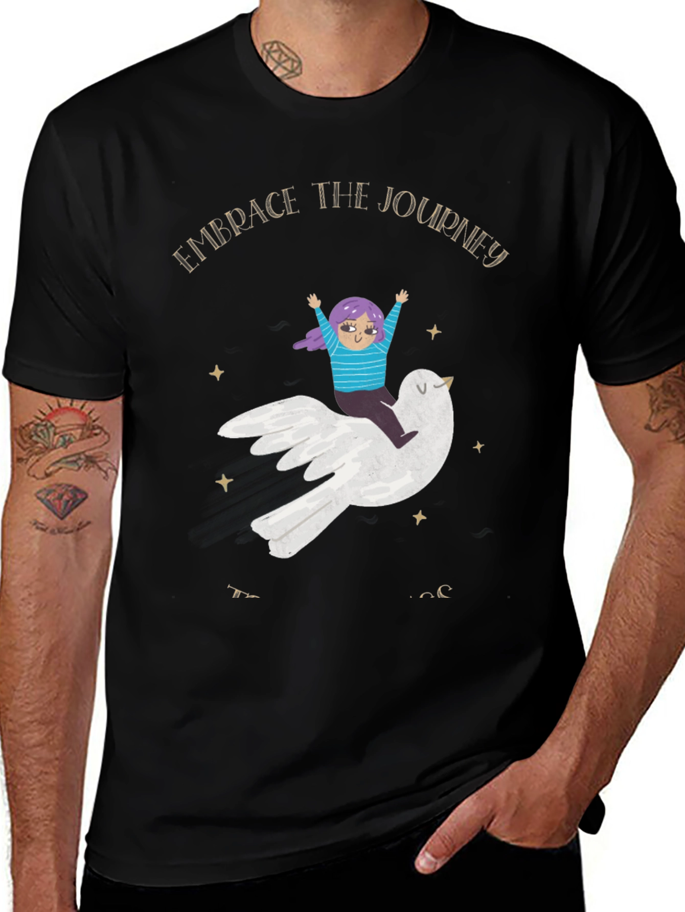 Embrace the Journey Black T-Shirt