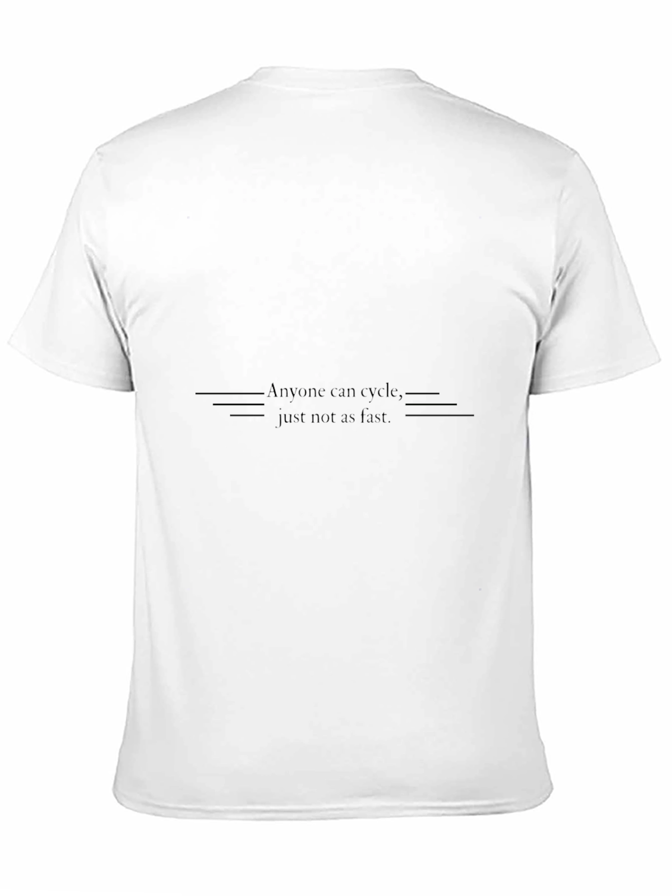 Mens Black T-Shirt: Anyone Can Cycle - Graphic Tee