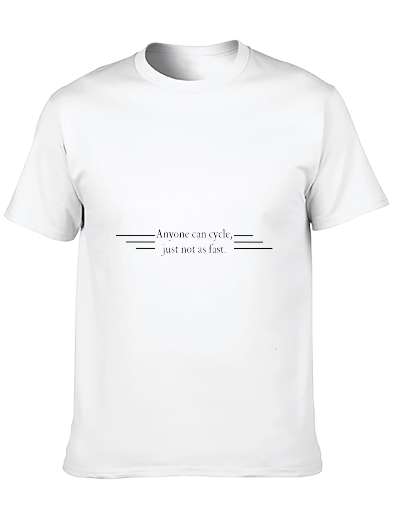 Mens Black T-Shirt: Anyone Can Cycle - Graphic Tee