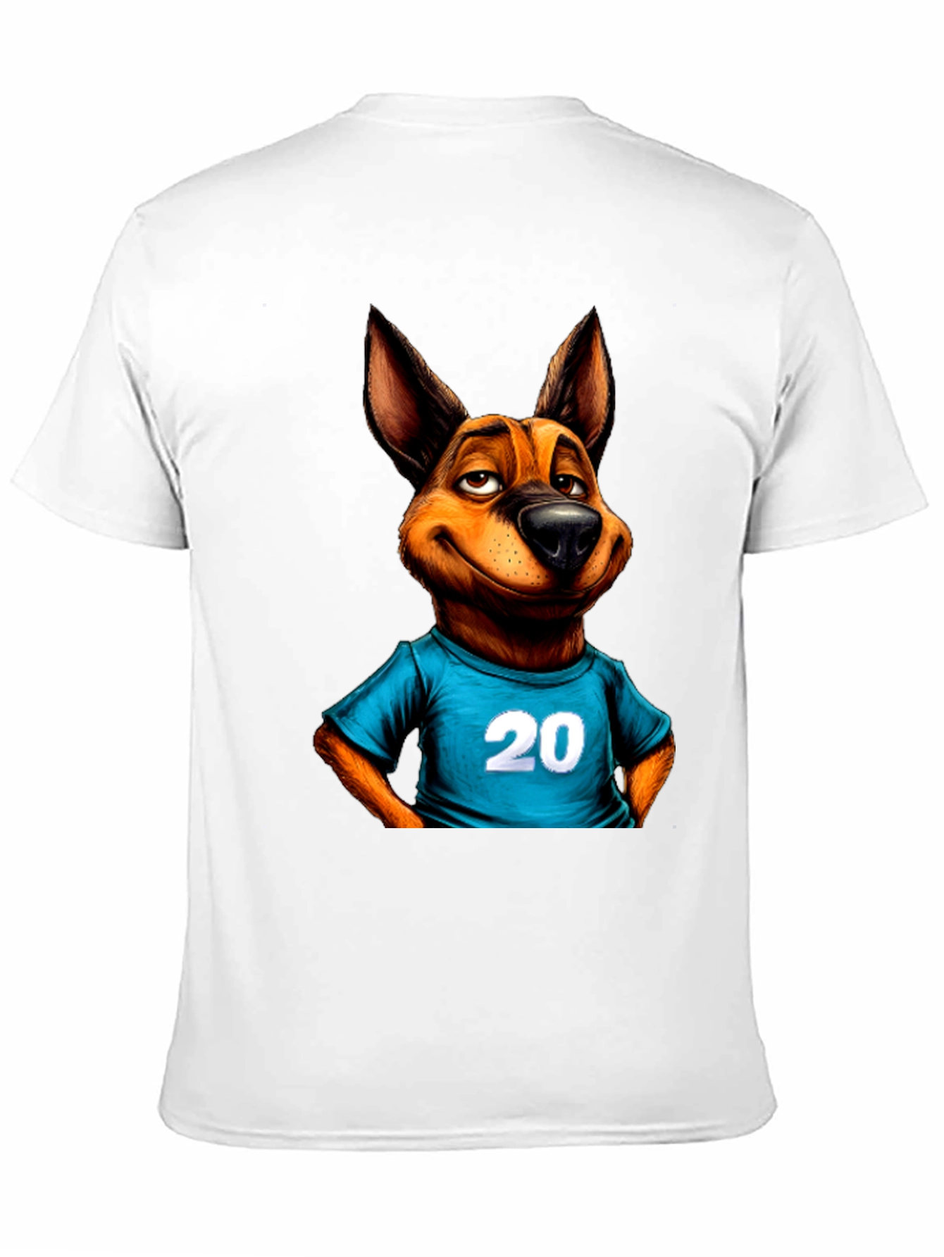 Cartoon Dog Graphic Tee - Number 20