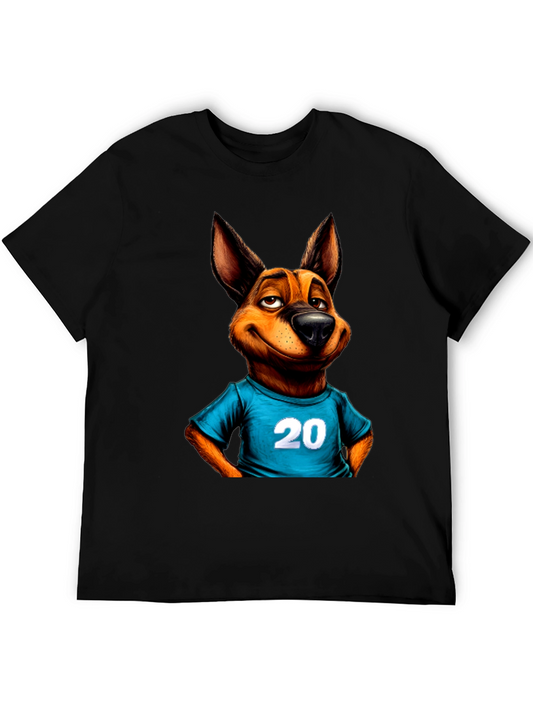 Cartoon Dog Graphic Tee - Number 20