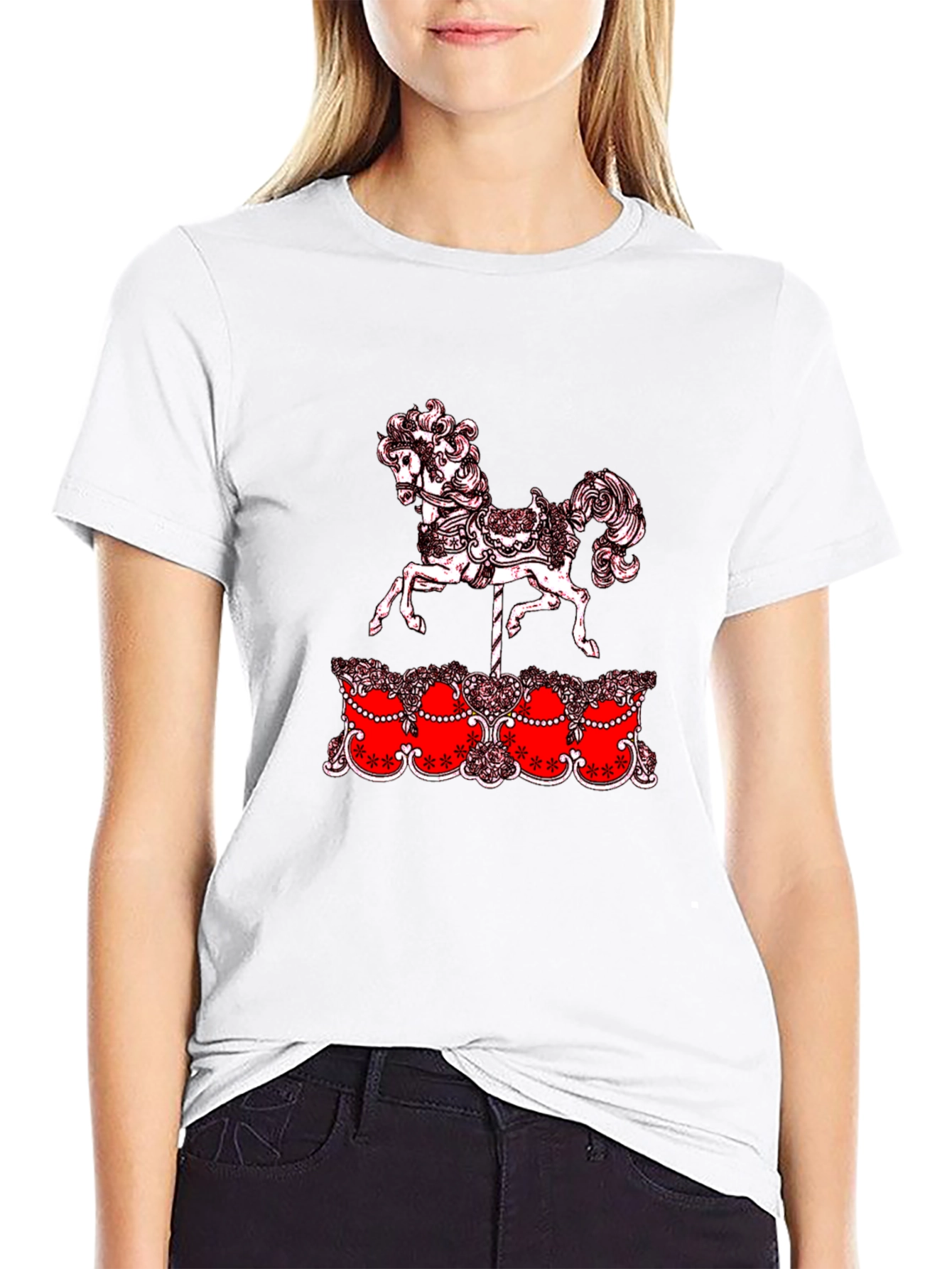 Carousel Horse Graphic T-Shirt